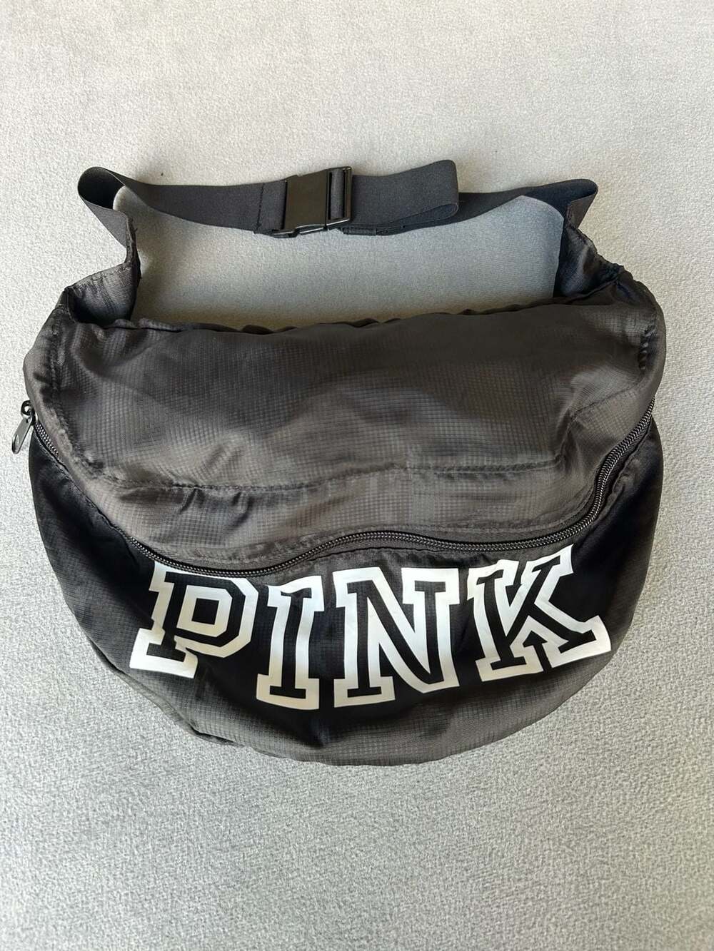 Victoria's Secret PINK Convertible Backpack Fanny Pack Black White